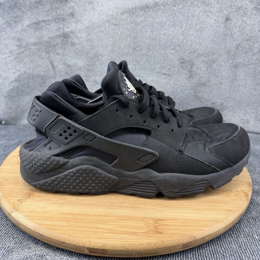 Nike Air Huarache Shoes Mens Size 10 Black Athletic Running Sneakers 318429-003